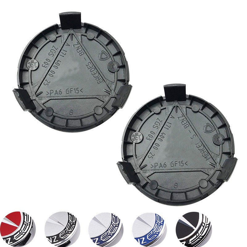 20pcs 75mm Black Blue Wheel Center Cap Hub Cover Emblem Badge Emblem for Mercedes-Benz W205 W204 W212 A1714000025 Car Accessories