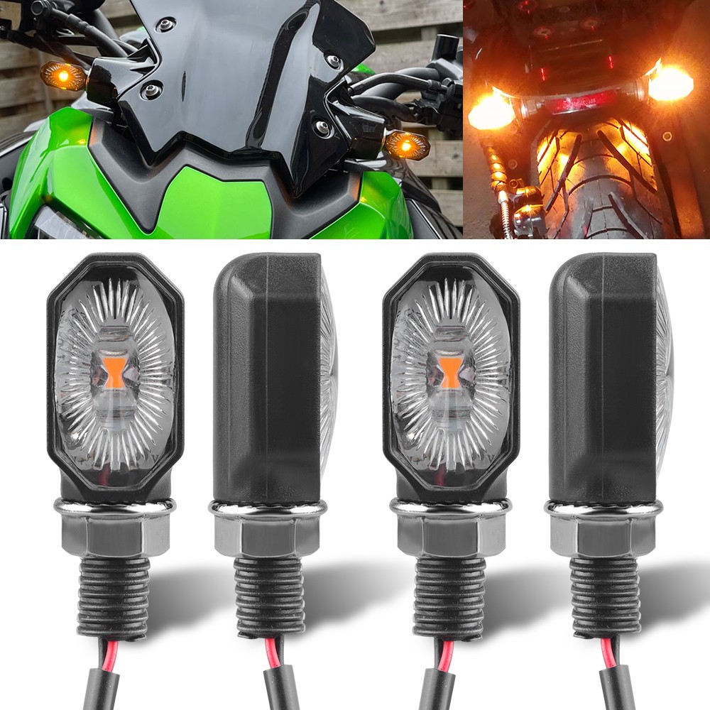 Universal Mini Motorcycle Turn Signal Light Amber Indicator Flashers Blinker Lamp For Dirt Bike For Suzuki For Honda Yamaha