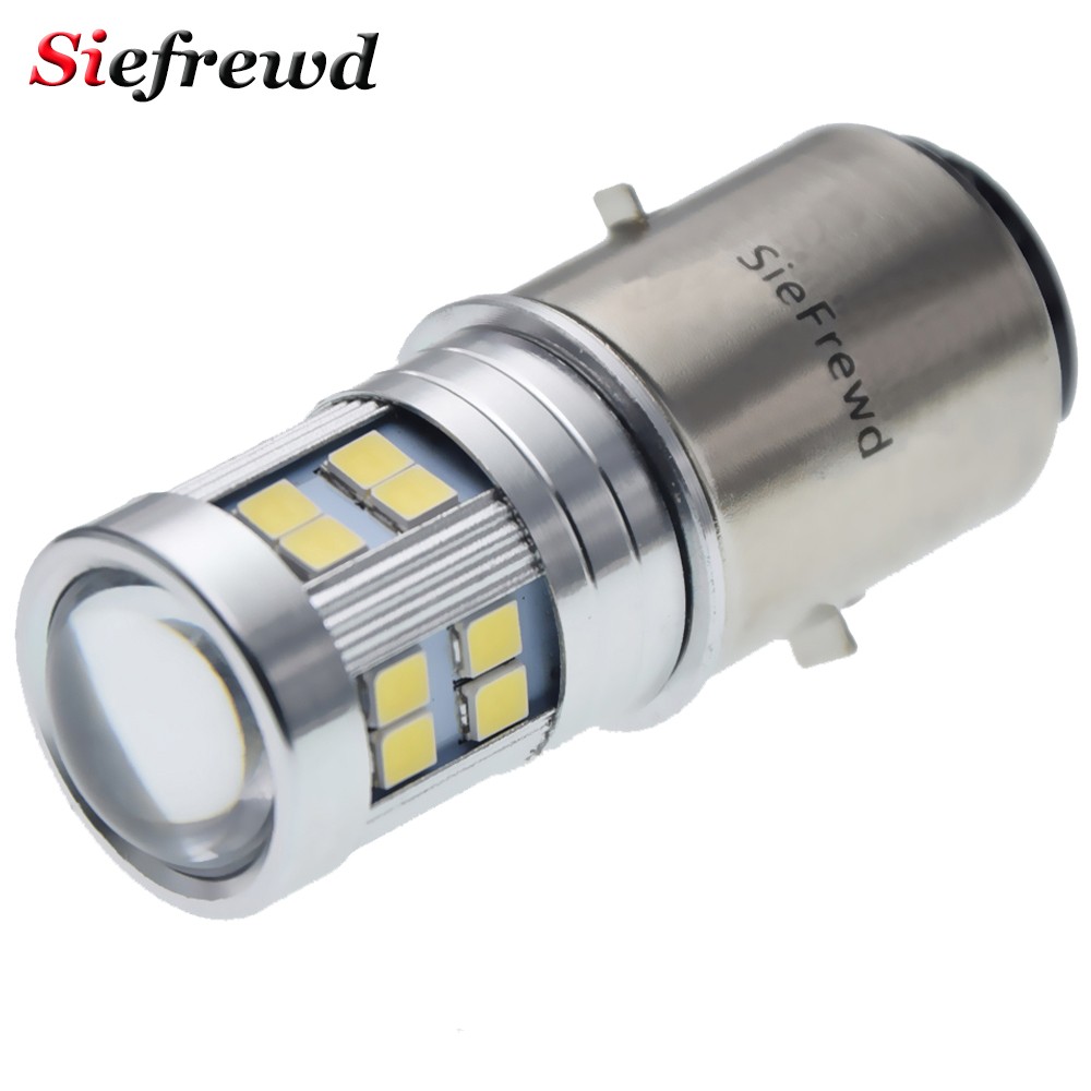 Motorcycle Headlight Headlight Scooter LED Light Motorcycle High/Low Beam White Light BA20D 6V 12V 2835 24SMD H6 1pc