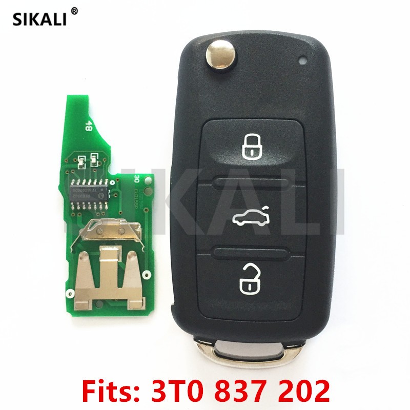 Remote car key with chip, for 3T0837202/5FA010413-00, for Citigo/Fabia/Octavia/Rapid/Roomster/Superb/Yeti, Skoda