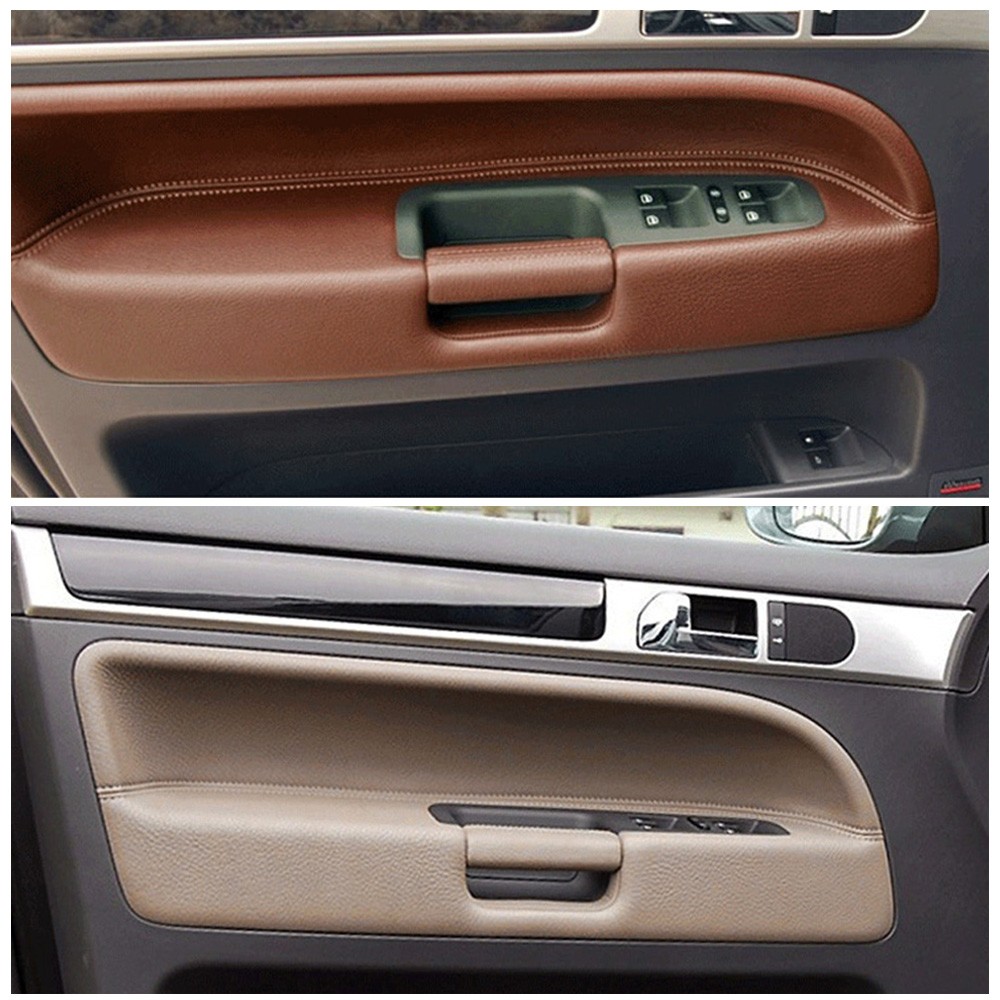 LHD RHD Quality Interior Driver Door Pull Handle Leather Replacement For VW Volkswagen Touareg 2003-2010