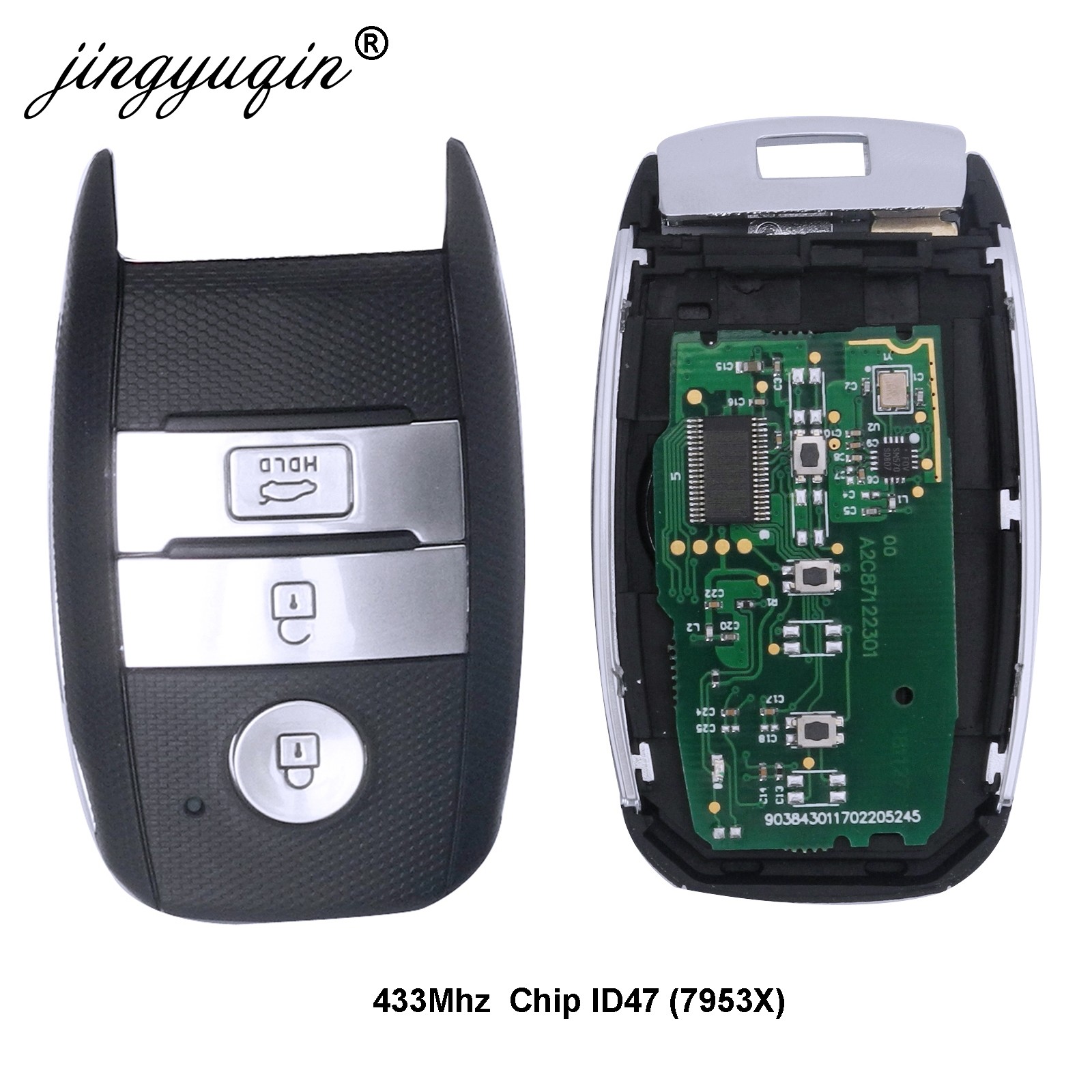 jingyuqin Auto Smart Fit Remote Key For Kia Sportage K4 KX3 Sorento Rio After 2016 Year ID47 Chip 433MHZ Control Key