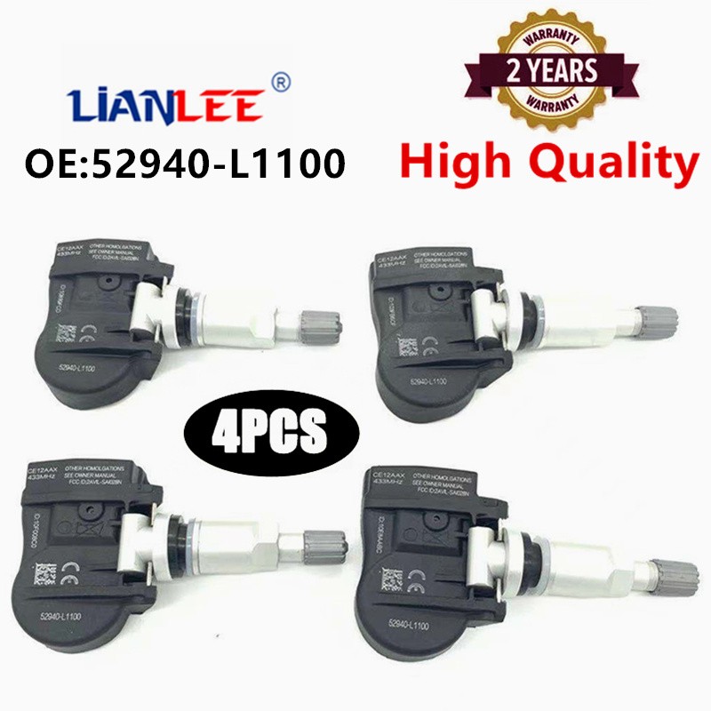 Brand New 4pcs Tire Pressure Monitoring System 52940-L1100 For Hyundai Sonata DN8 Kia Seltos 2019-2020 TPMS 52940L1100 433MHz