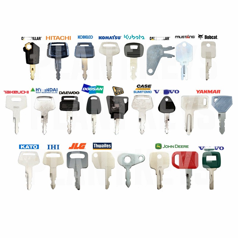 25 Key Machine Master Switch Set for Caterpillar, Hitachi, Kobelco, Komatsu, Kubota, Mustang 5P8500, H800, 52160, 459A