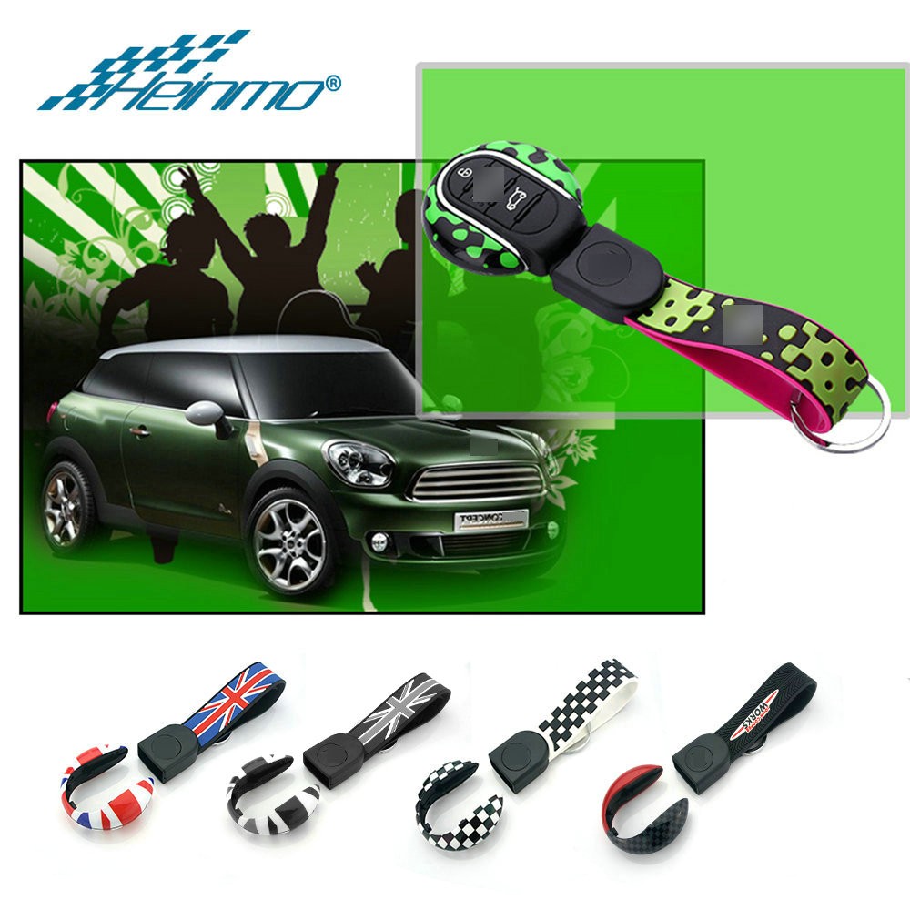 Car Styling Mini Key Case For Mini Cooper S JCW F54 F55 F56 F57 F60 Clubman Countryman Car Key Shell Accessories Rope For Mini F56 Key Case