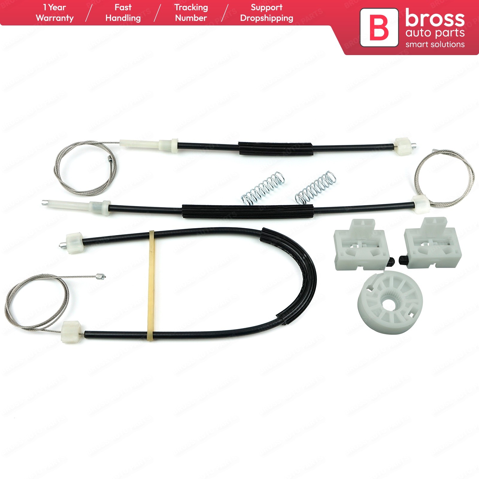 Bross auto parts BWR5321 window regulator repair kit front right 95382557 for Chevrolet Cruze 2010-2016 made in Turkey