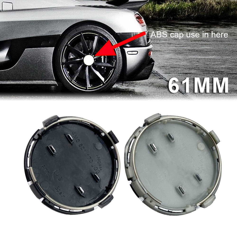 20pcs 60mm 61mm Car Styling Wheel Center Cap Hub Covers Badge 4M0601170JG3 For A3 A4 A5 A6 A7 A8 S4 S6 Accessories