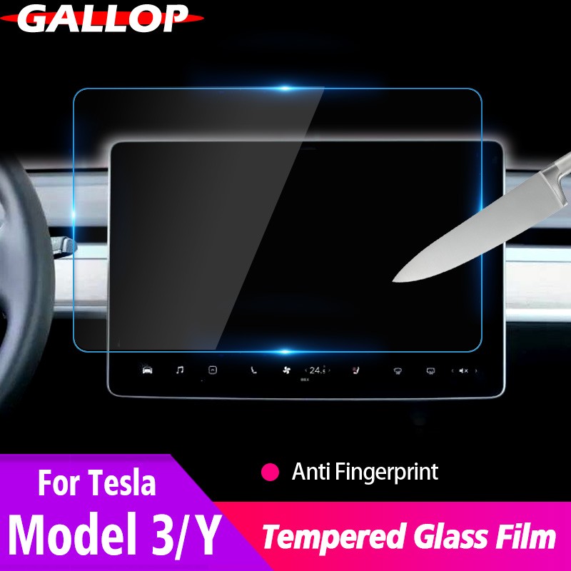 Car Windshield Tempered Film for Tesla Model 3 Model Y Center Control Touch Navigation Screen Protector Decoration Accessories