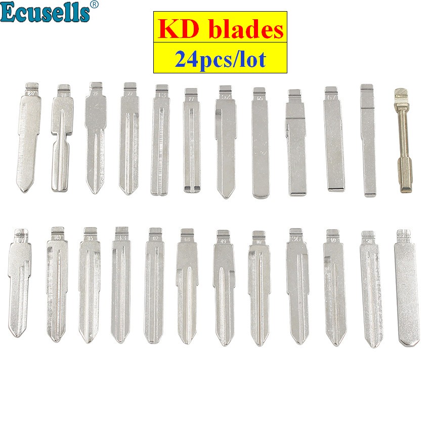 24pcs/lot High Quality Metal Blank Flip Key Blade Uncut for KD Remote for KEYDIY Remote Controls KD B and NB Series