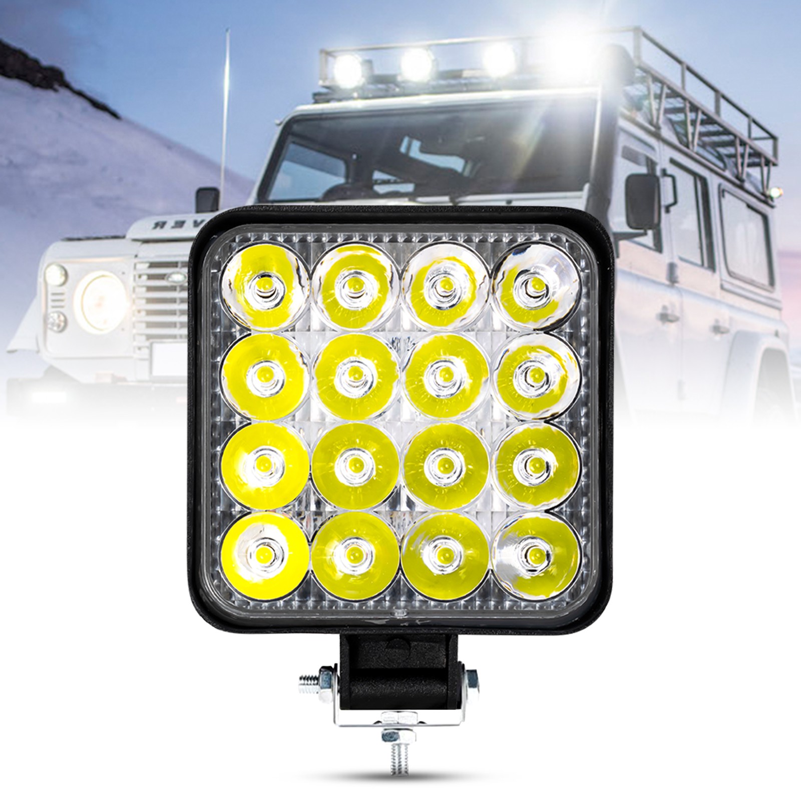 4'' 12-24V Car LED Running Lights Bar Driving Fog Light Pods Flood Beam Combo Beam Truck Reverse Light Bars SUV Offroad Headlight