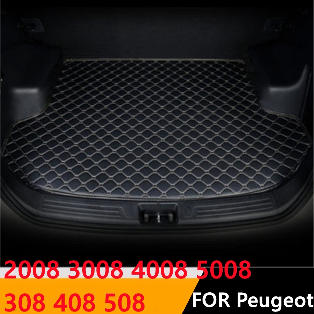 Sengayer Waterproof Car Trunk Mat Auto Tail Boot Cargo Pad Carpet Liner For Peugeot 308 408 508 2008 3008 4008 5008 All Models