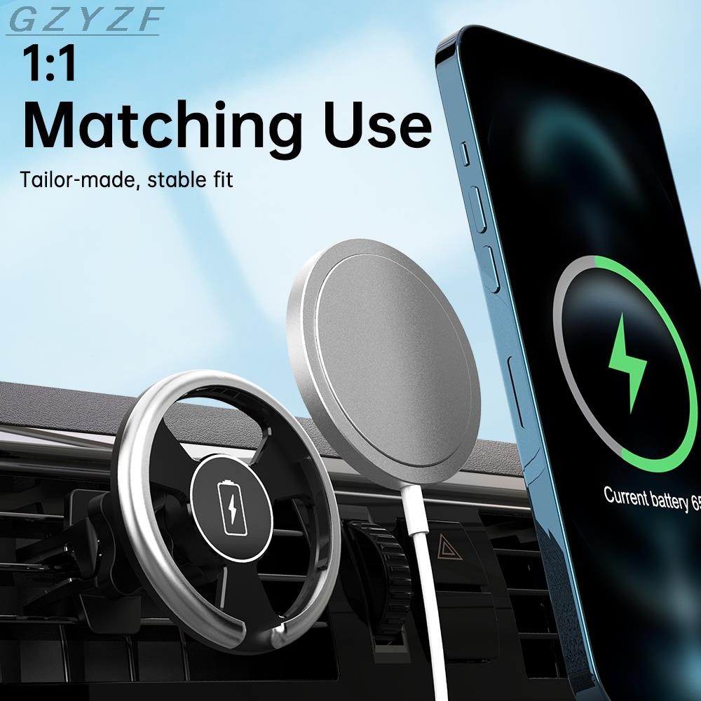 15W for iPhone 13 12 Wireless Charger Car Phone Holder for iPhone 13 12 Pro Max Mini Magsafe Cradle Wireless Car Charger Phone Mount