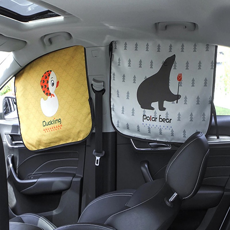 Car window sunshade cover cartoon magnetic side sun shade curtain universal side window sunshade