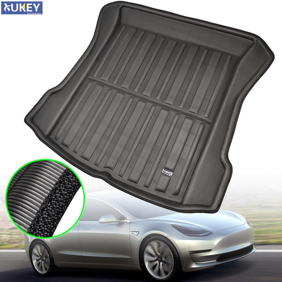 Car Boot Liner Cargo Tray For Tesla Model 3 BlueStar 2017 2018 2019 - 2021 Rear Trunk Mat Luggage Floor Mat Tray Waterproof