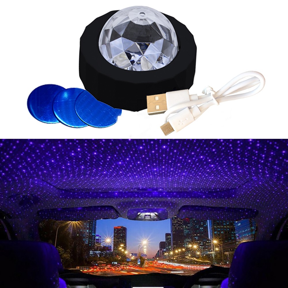 1x DJ RGB Night Car Lamp Ambient Light Colorful Music Led Indoor Party Atmosphere Dome Trunk Wall Welcome Lamp Light Projector