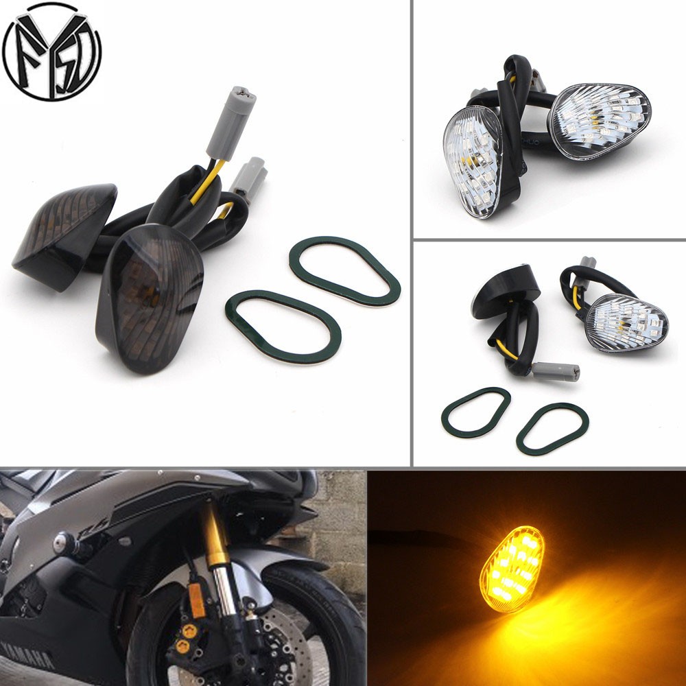 LED Turn Signal Light Indicator Lamp Flush Mount For Yamaha YZF R1 R6 R6S Motorcycle Accessories