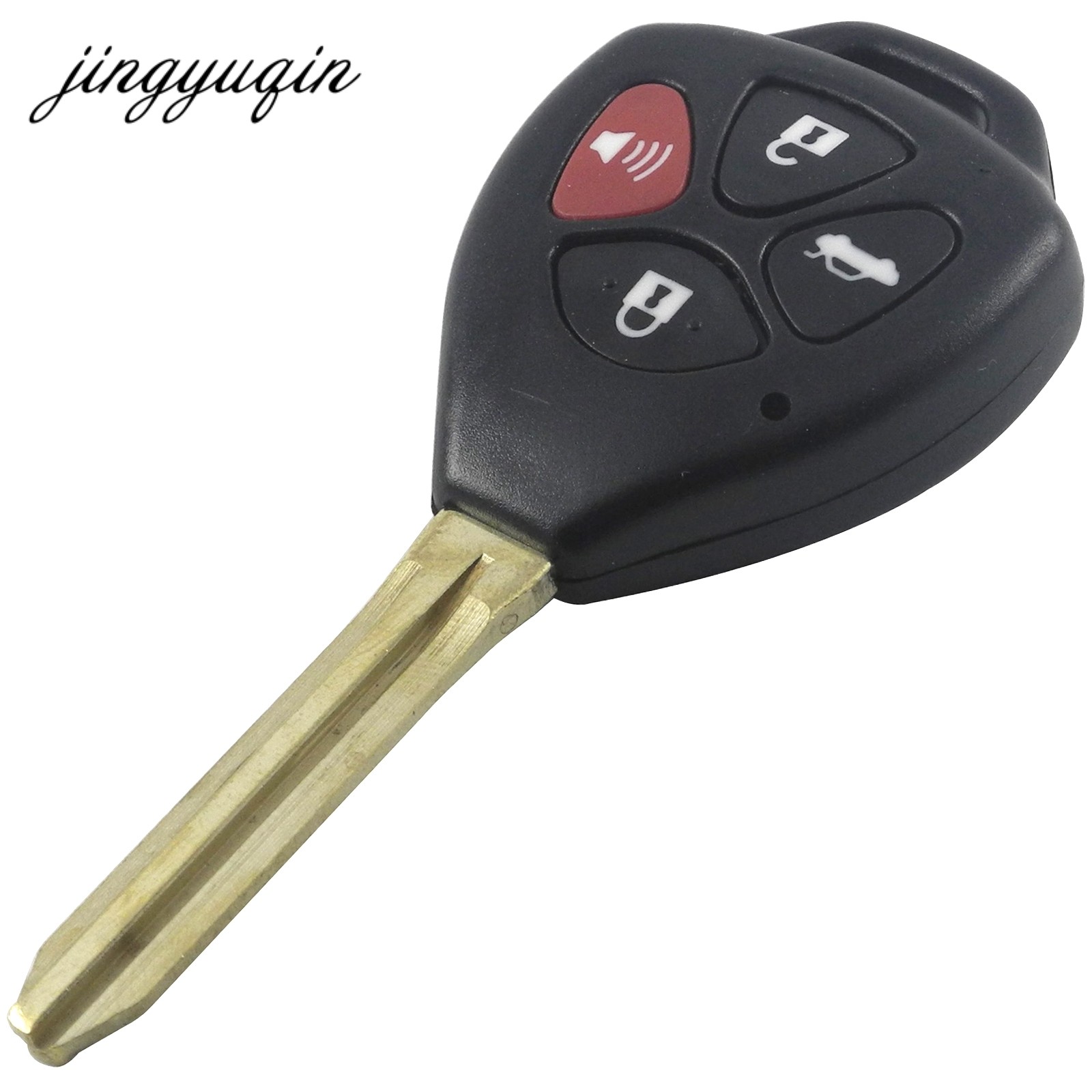 jingyuqin 10pcs/lot Remote Key Shell Case For Toyota Camry Avalon Corolla Matrix RAV4 Venza Yaris 4 Buttons Fob Cover