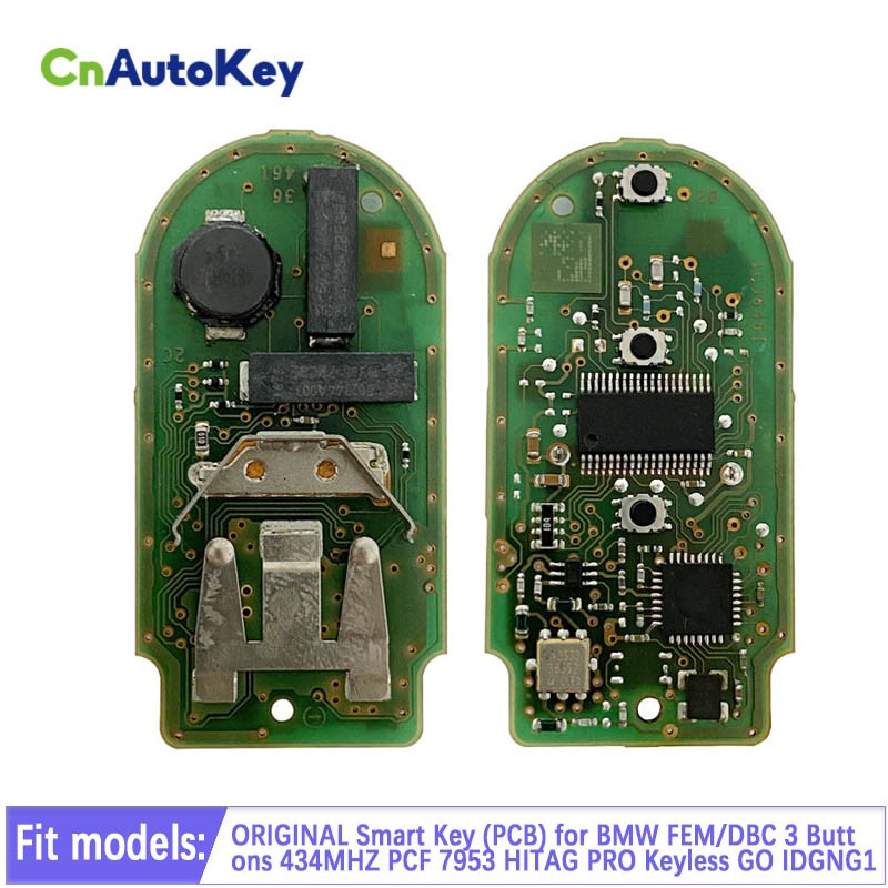 CN006103 Original 3 Button Smart Key PCB Board For BMW FAM/DBC Remote 434MHZ PCF7953 Hitag Pro Chip Keyless Go IDGNG1