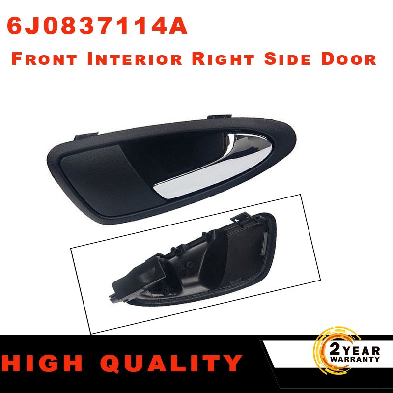 6J0837114A New Black ABS Auto Car Front Interior Right Side Door Handle Interior Accessories Fit For Seat Ibiza 2009 2010 2011 2012