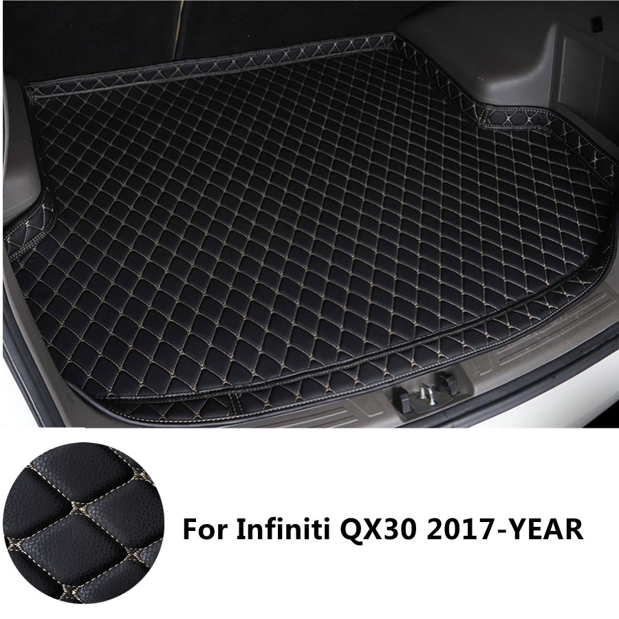 SJ 6 Colors Waterproof Car Trunk Mat Boot Tray Liner Rear Cargo Panel Fit For Infiniti QX30 2017-YEAR