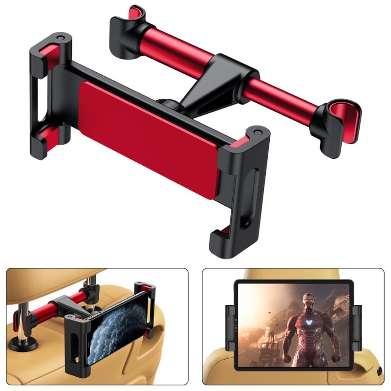 Car back seat mobile phone ipad bracket car headrest bracket rear row lazy telescopic bracket for 4-11 inch mobile phone