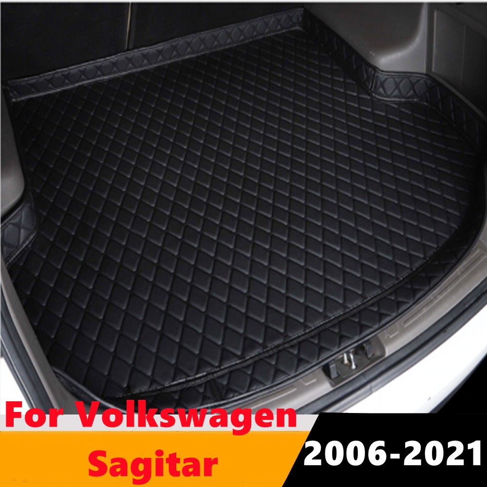 Cengair Car Trunk Mat All Weather Tail Boot Luggage Pad Carpet High Side Cargo Liner For Volkswagen VW Sagitar 2006 2007-2021