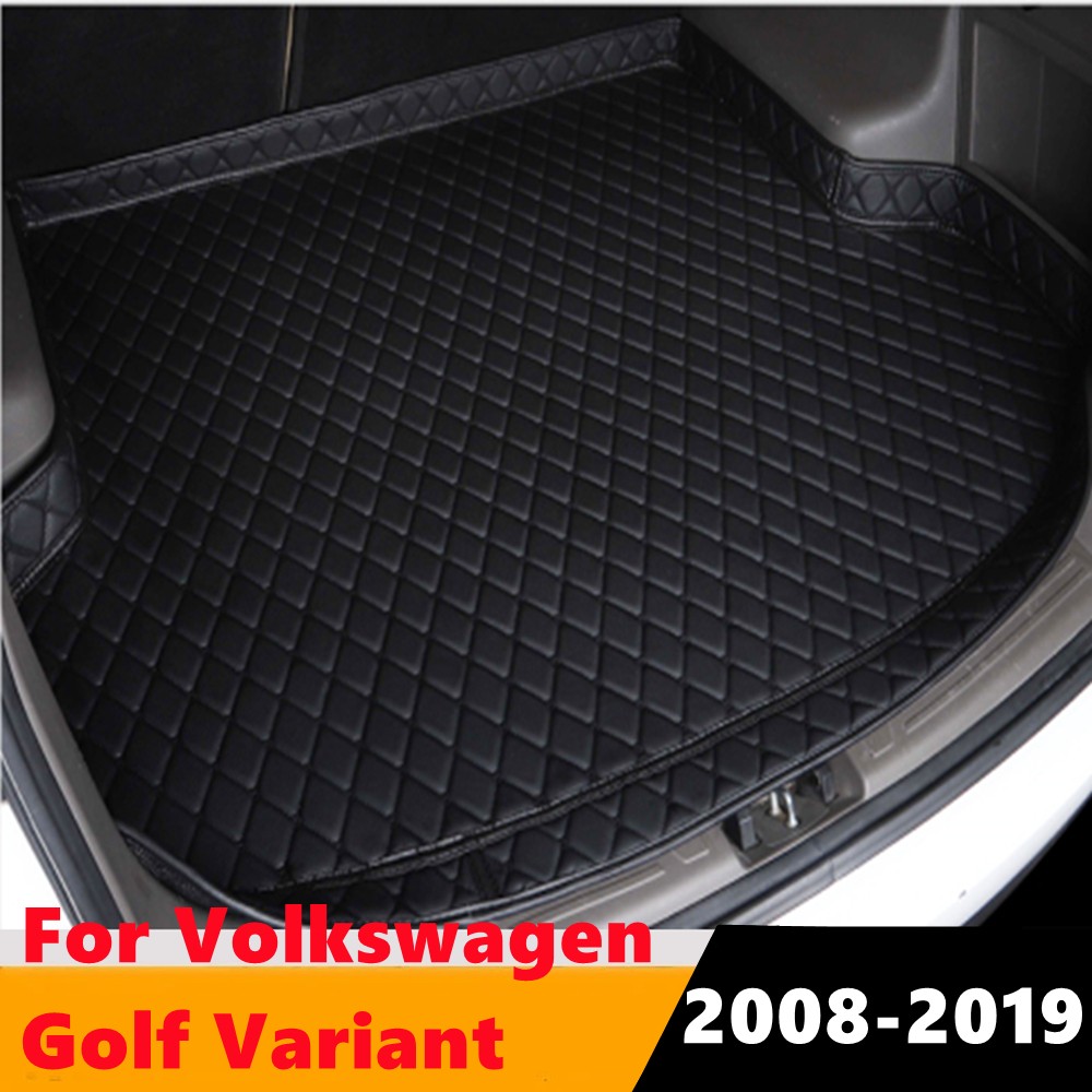 Cengair Car Trunk Mat All Weather Tail Boot Luggage Pad Carpet High Side Cargo Liner For Volkswagen VW Golf Variant 2008-2019