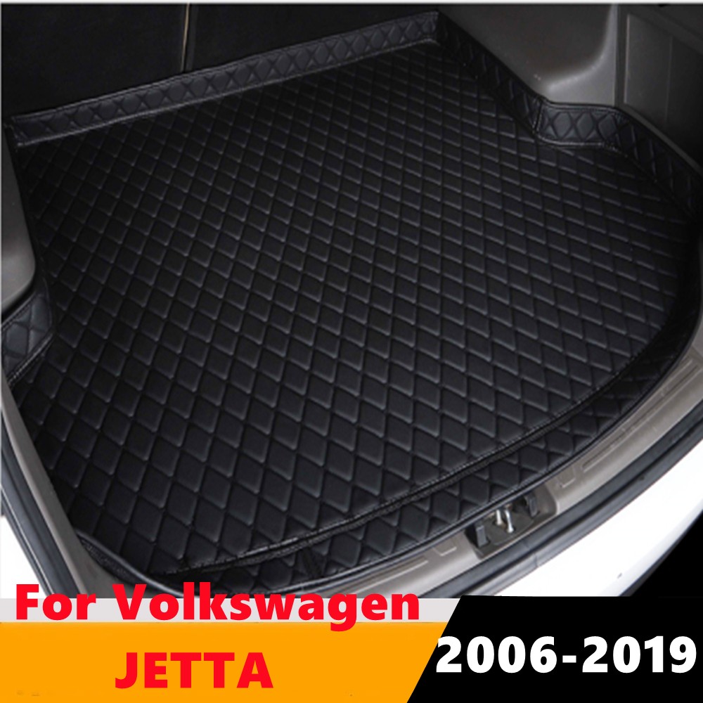 Cengair Car Trunk Mat All Weather Tail Boot Luggage Pad Carpet High Side Cargo Liner For Volkswagen VW Jetta 2006 2007 08-2019