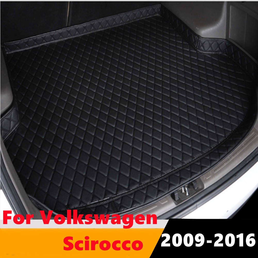 Cengair Car Trunk Mat All Weather Tail Boot Luggage Pad Carpet High Side Cargo Liner For Volkswagen VW Scirocco 2009 2010-2016