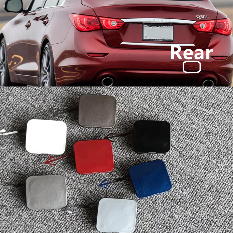 Front Rear Bumper Towing Eye Cover Tow Hook Cover 850714GA0A For Infiniti Q50 Q50L 2014-2018