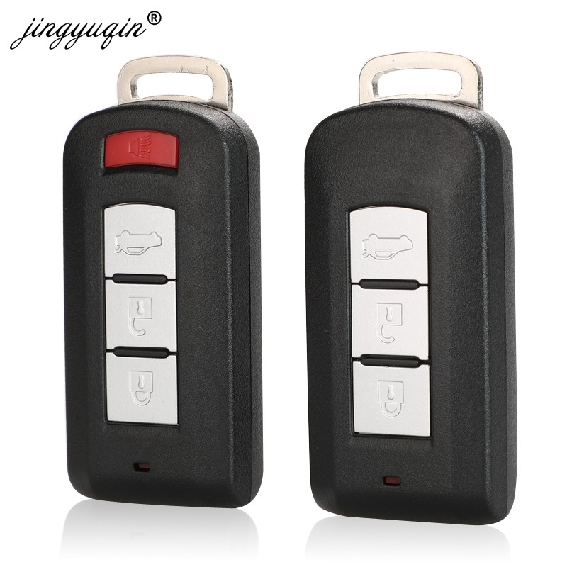 jingyuqin 2/3/4 Buttons Smart Car Key Shell Cover For Mitsubishi ASX Outlander Sport Pajero Shogun Montero Lancer RVR