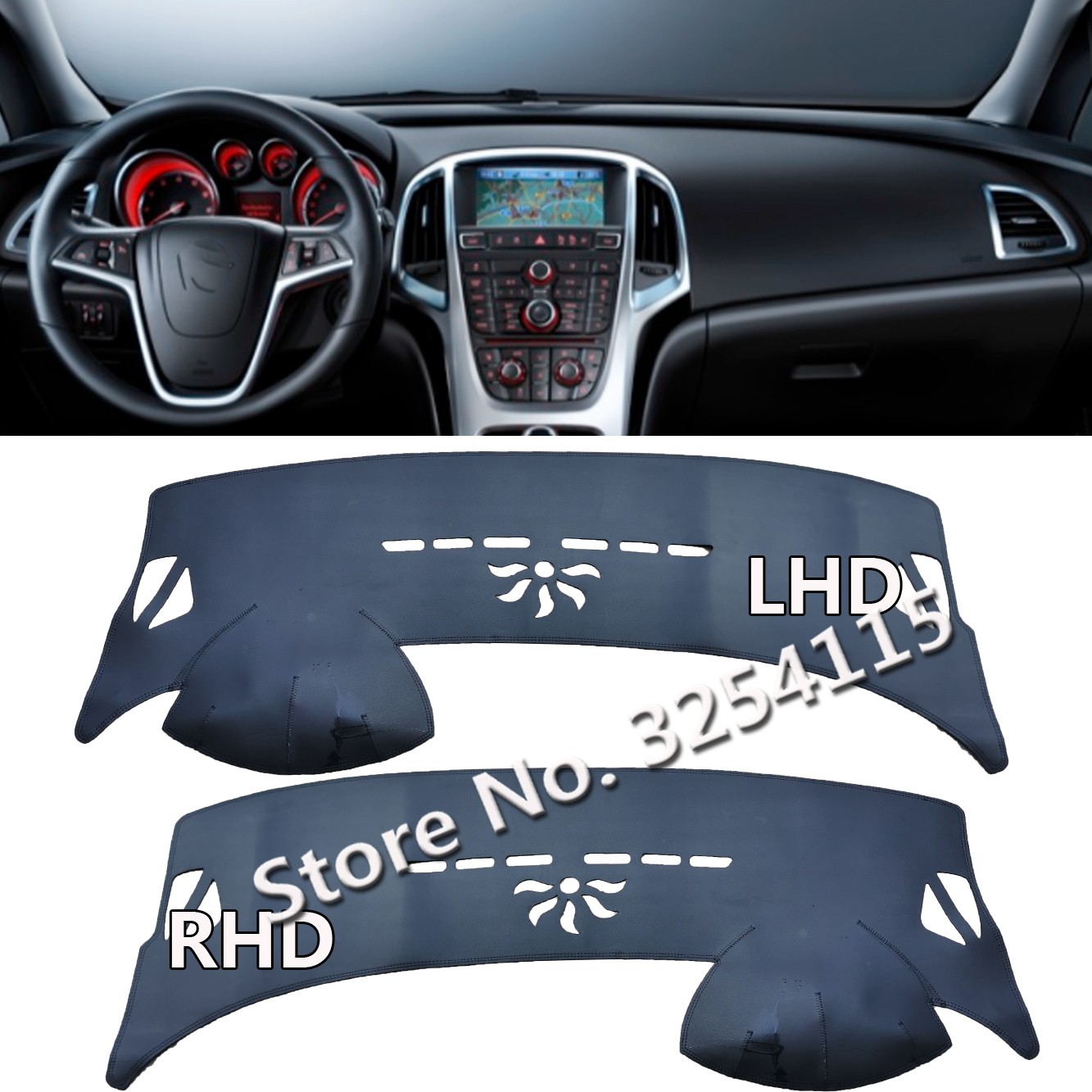 Leather Dashmat Covers Dashmat Dash Mat Carpet Car Accessories For Opel GTC Vauxhall Astra Holden J (P10) 2009-2015 2010