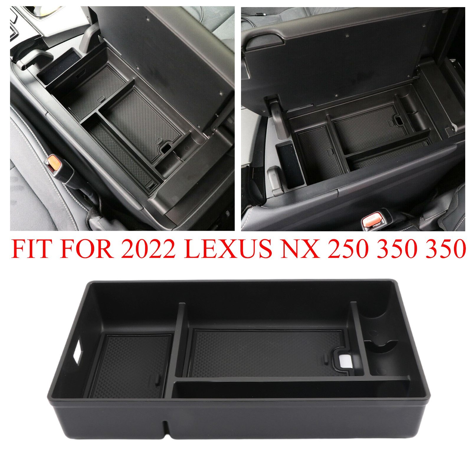 Black Interior Armrest Console Central Storage Box Fit For Lexus NX 250 350 350h