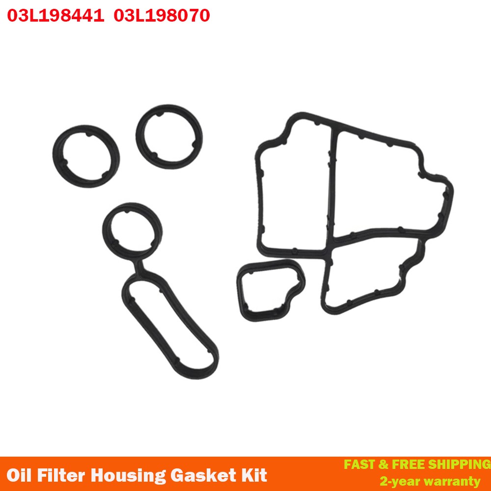 Car Oil Filter Housing Gasket Kit for Polo Caddy Skoda Seat 03L198441 03L198070