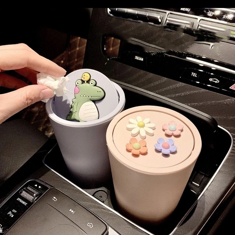 Cute and creative small mini car trash can car storage box storage bag desktop trash can debris box promotional gifts small gift