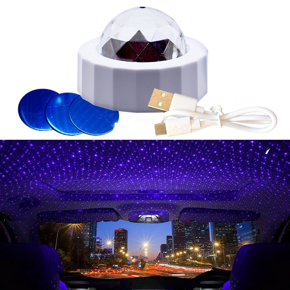 1PC Fashion Car Roof Star Light Interior LED Starry Atmosphere Ambient Projector Auto Decoration Night Home Decor DJ Music Light