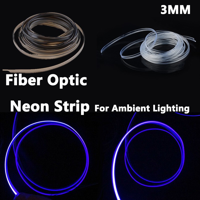 Car 3mm optical fiber neon strip extension light invisible guide accessories for interior atmosphere decorative lighting equipment