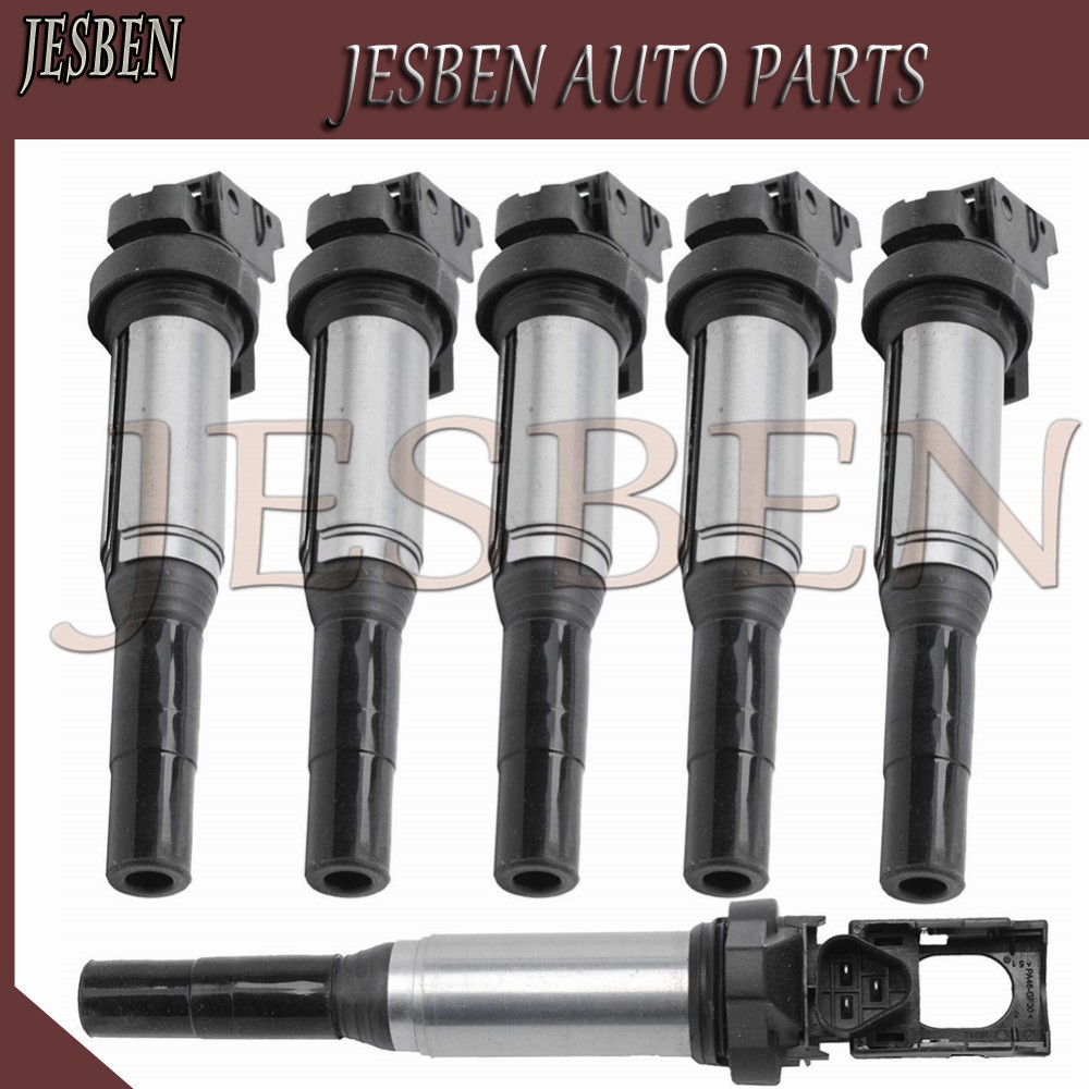 6pcs 12138616153 Ignition Coils For BMW E81 F22 F23 E46 E90 F33 X3 E83 E65 E66 12137594596 0221504470 12137571643 C1795 C1826