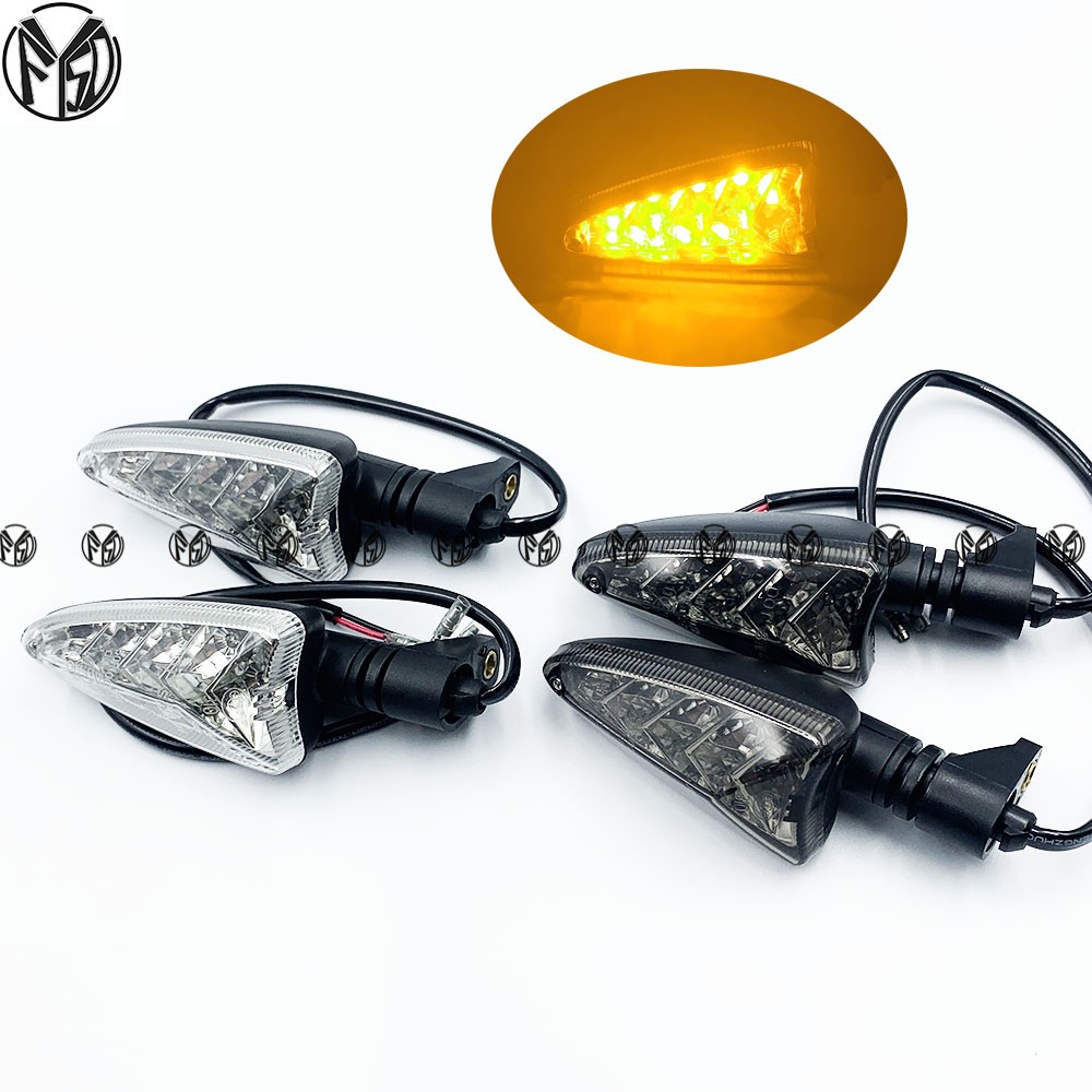 مصباح إشارة الانعطاف LED للسرعة الثلاثي 1050/R الشارع الثلاثي 675/R 675R دراجة نارية الملحقات الأمامي/الخلفي مؤشر مصباح