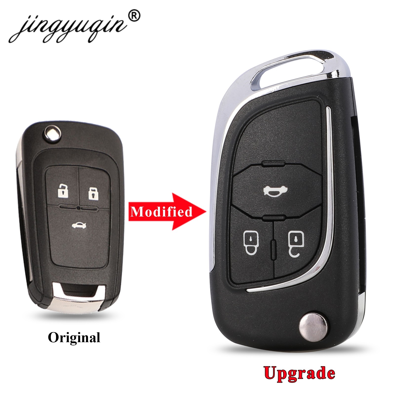 Remote Control Car Key for Chevrolet, Housing for Chevrolet Cruze, Epica, Lova, Camaro, Compatible with Buick, Opel, Vauxhall, Insignia Astra, 2/3/45B