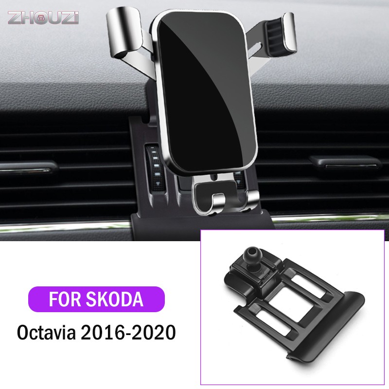 Car Mobile Phone Holder Air Vent Mounts GPS Navigation Holder Bracket Car Accessories For Skoda Octavia 2016 2017 2018 2019 2020