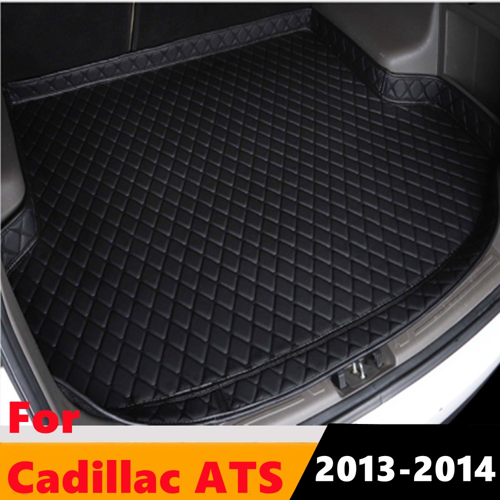 Sengayer Car Trunk Mat All Weather Auto Tail Boot Luggage Pad Carpet High Side Cargo Liner Fit For Cadillac ATS 2013 2014