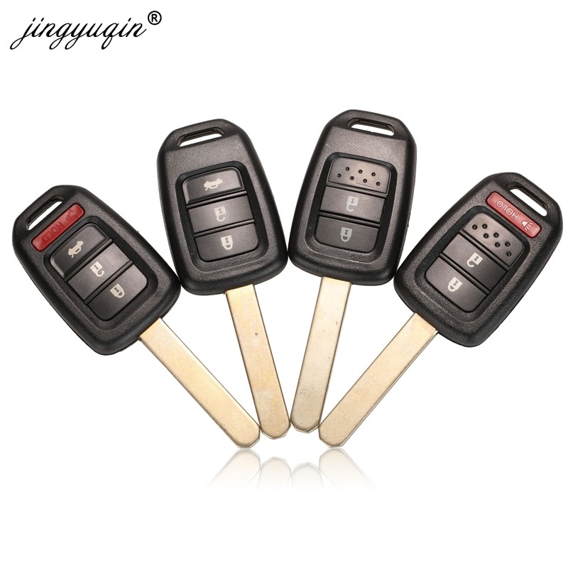 jingyuqin 10pcs/lot Car Key Shell 2/3/4 Button For Honda Civic City Fit HR-V XR-V Auto Remote Fob