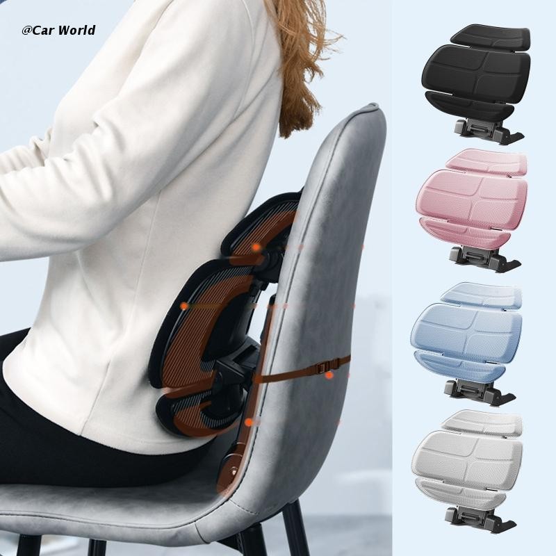 6XDB Auto Seat Back Office Support Memory Foam Lumbar Support Waist Support With Adjustable Straps
