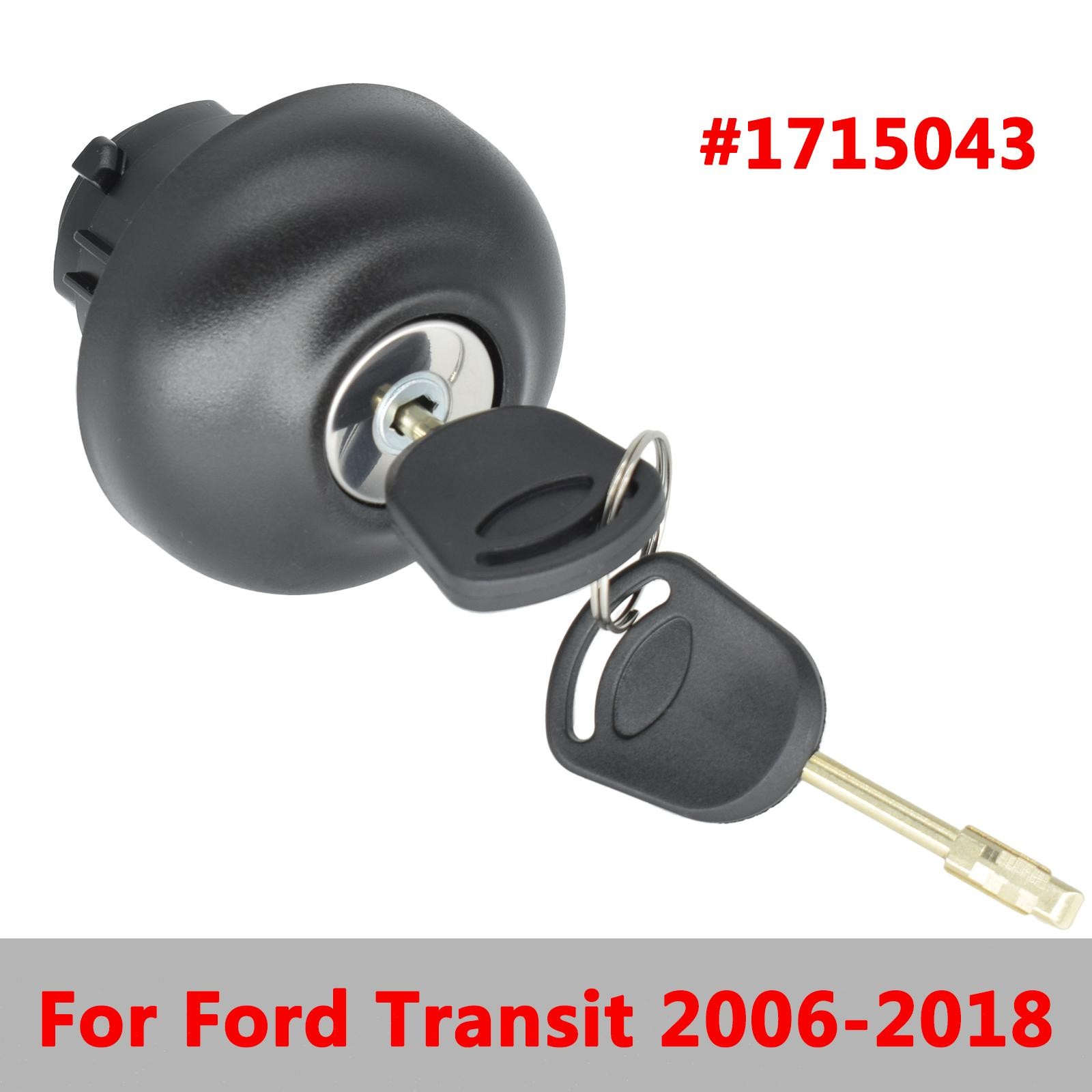 1715043 9C119K163AA For Ford Transit Mk7 Anti-theft Diesel Fuel Tank Filler Cap Lock Cover With 2 Keys Kit 2006 2007 2008 - 2018