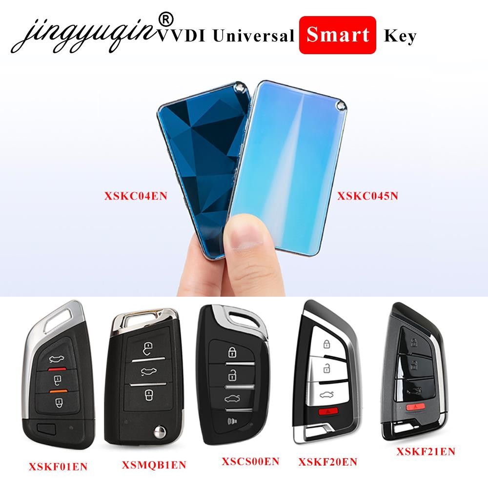 jingyuqin 5pcs XSKC04EN XSKC05EN XSKF01EN XSMQB1EN XSCS00EN XSKF20EN Keyless Go Universal Smart Key Proximity for VVDI Key Tool