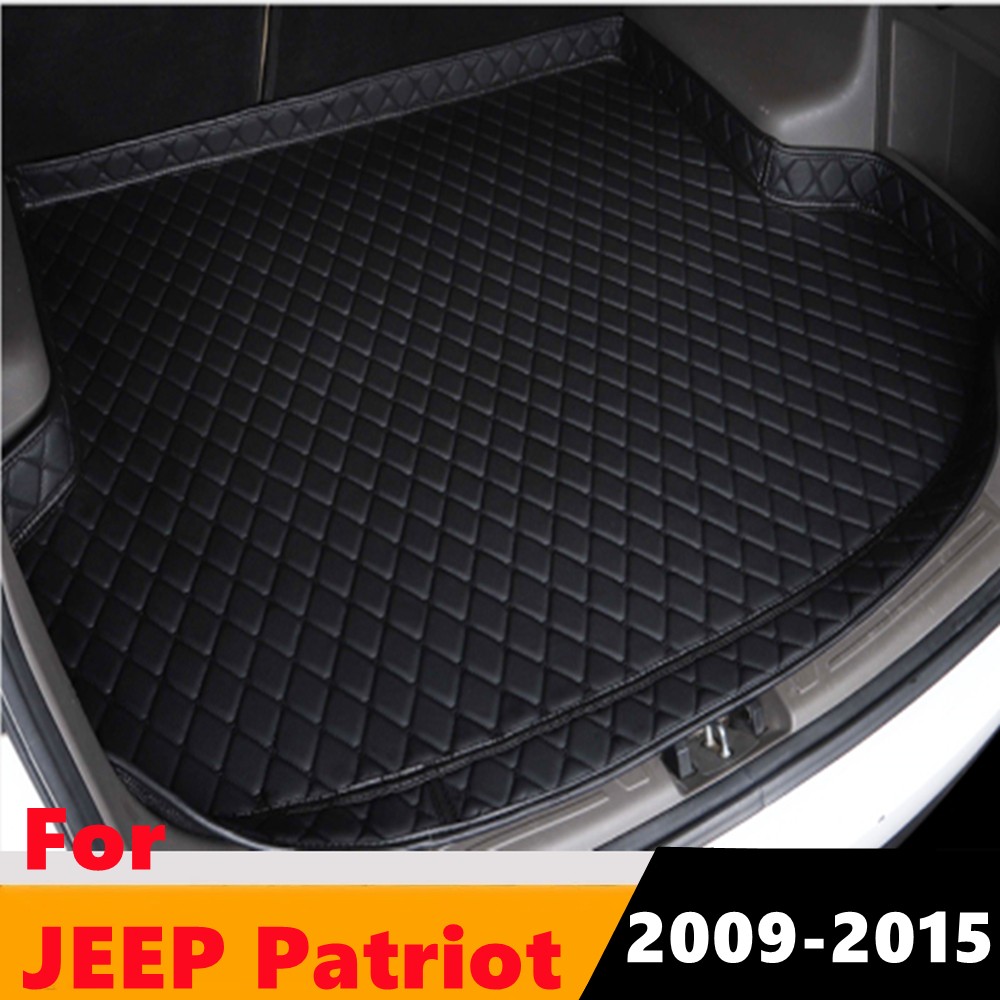 Sengayer Car Trunk Mat All Weather Auto Tail Boot Luggage Pad Carpet High Side Cargo Liner Fit for Jeep Patriot 2009 2010-2015