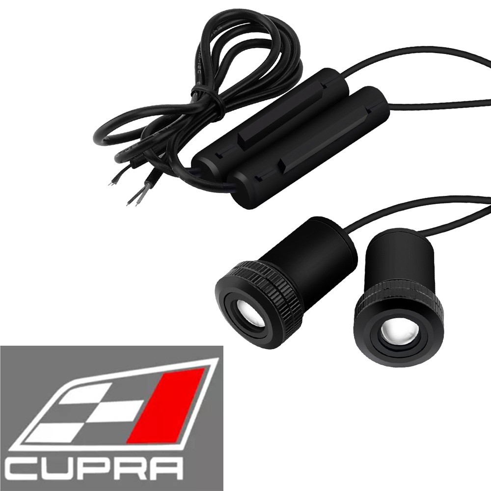 2pcs CUPRA Car Door Light For Seat Cupra Sport Ateca Car Style CUPRA LED Badge Light Logo Projector Lamp Seat Welcome Light