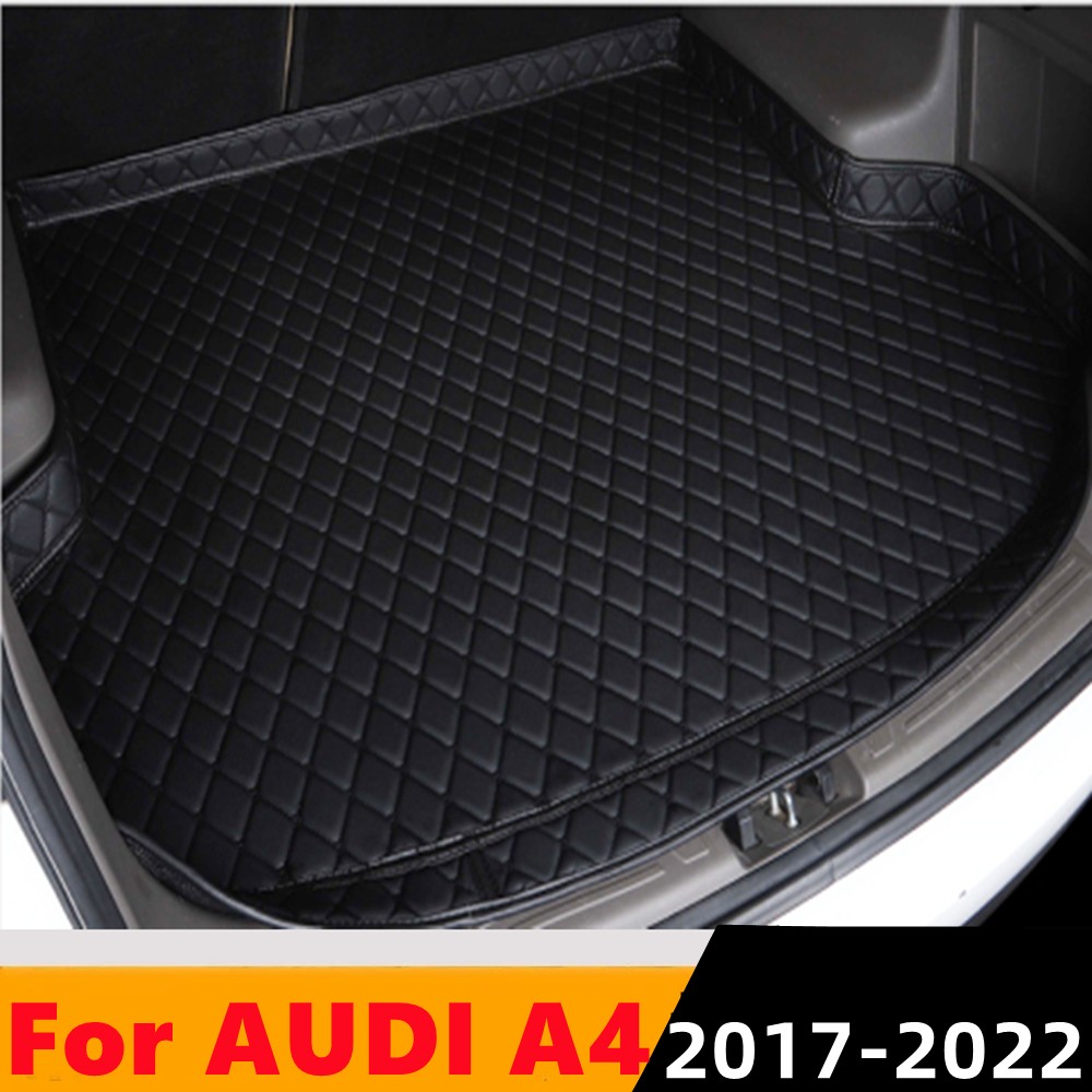 Cengair Car Trunk Mat All Weather Auto Tail Boot Luggage Pad Carpet High Side Cargo Liner Fit For Audi A4 2017 2018 2019-2022