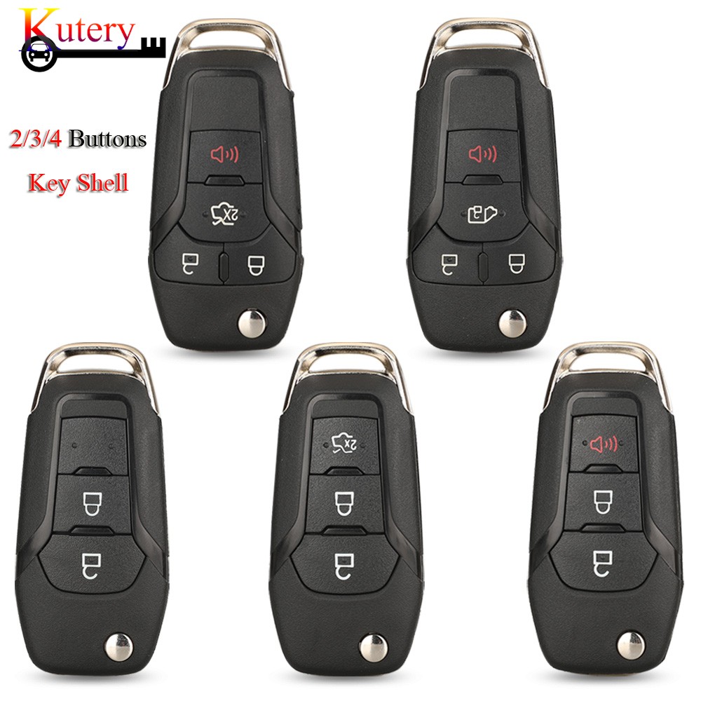 kuray folding car key shell for Ford Focus Fusion Explorer Ranger F150 F250 F350 KA Fiesta Mondeo 2/3/4 buttons with blade HU101